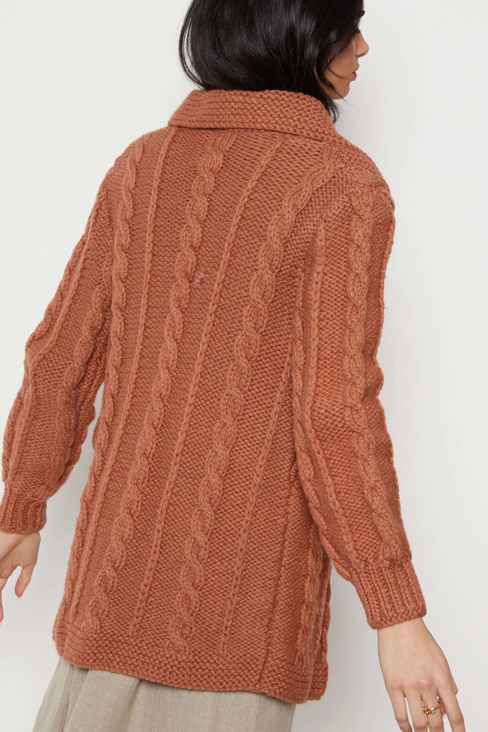 60s Copper Wool Cardigan S