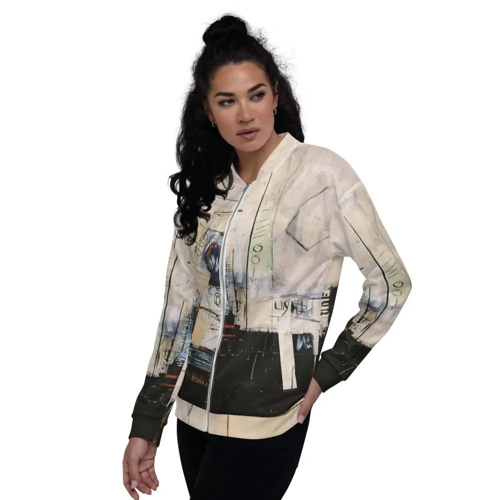 Abstract Unisex Bomber Jacket