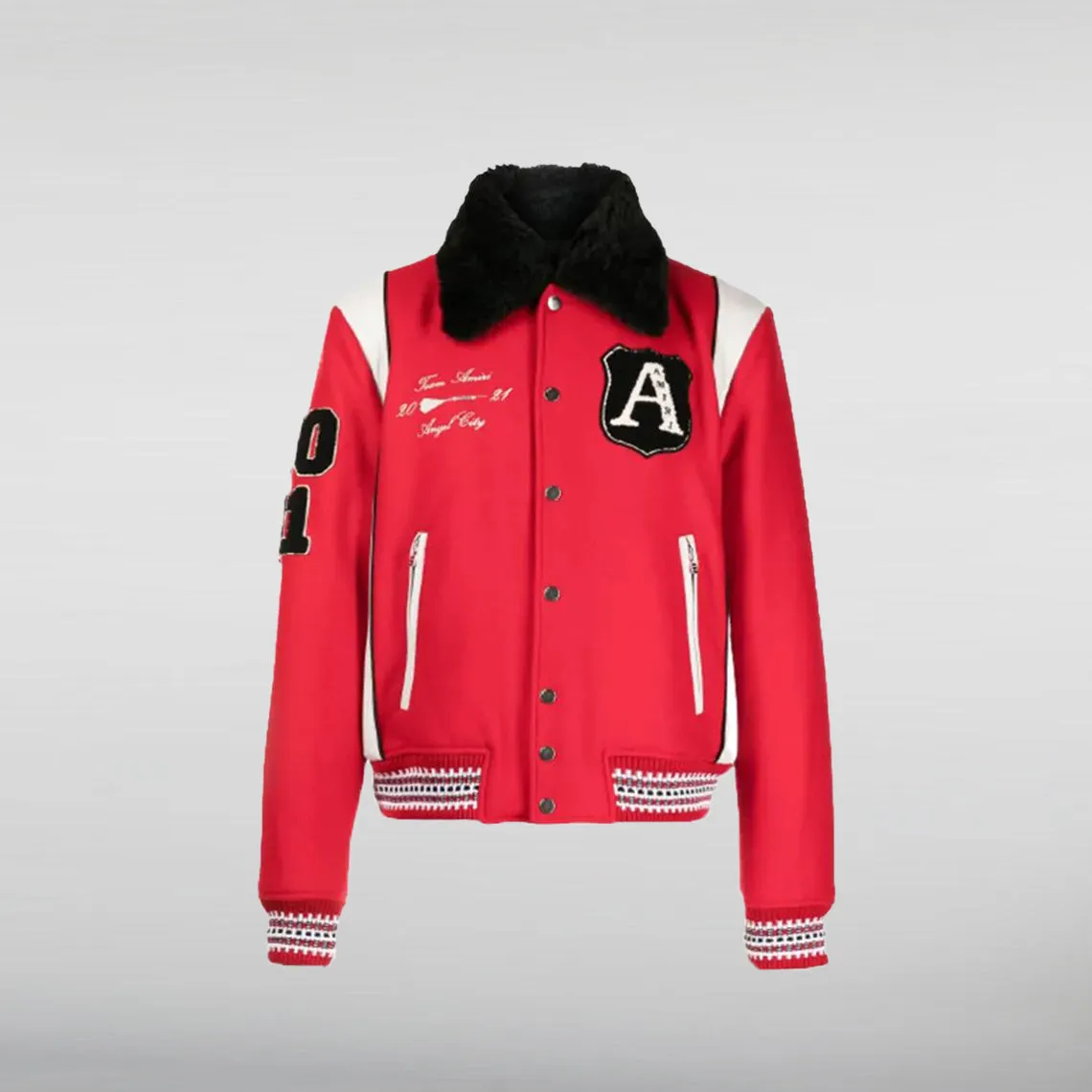 Amiri Red Varsity Jacket