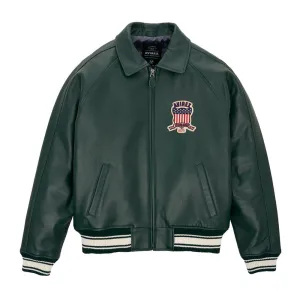 Avirex Icon Hunter Green Leather Jacket