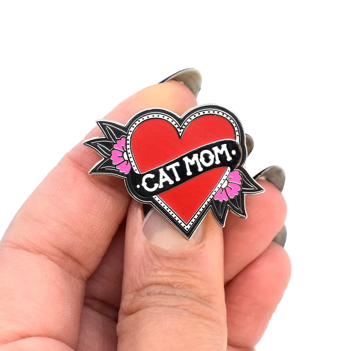 Cat Mom Enamel Pin