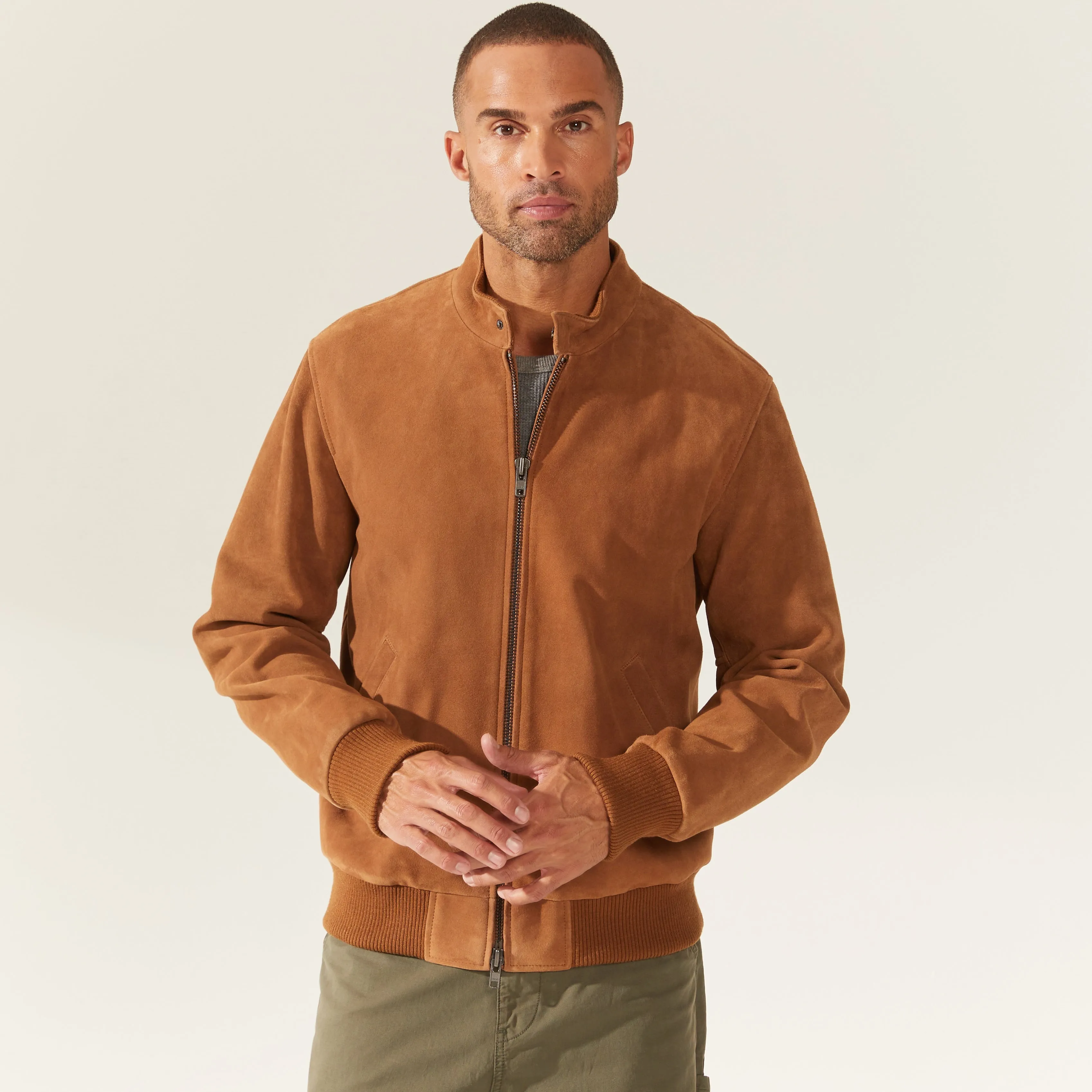 Chase Suede Bomber Jacket