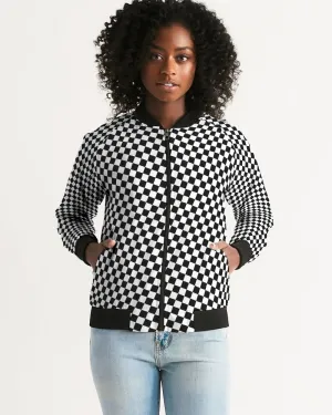 Checkerboard Women's Bomber Jacket