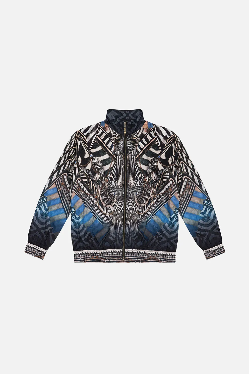 COLLARED ZIP THROUGH BOMBER JACKET KNIGHT OF THE WILD