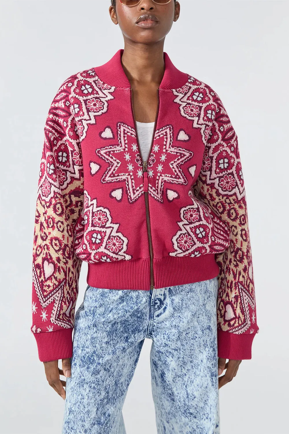 DALTON BOMBER JACKET - RED