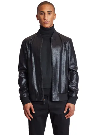 Hyde Bomber Jacket - slim - Black Snake