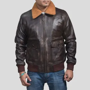 Kane Brown Bomber Leather Jacket for Men