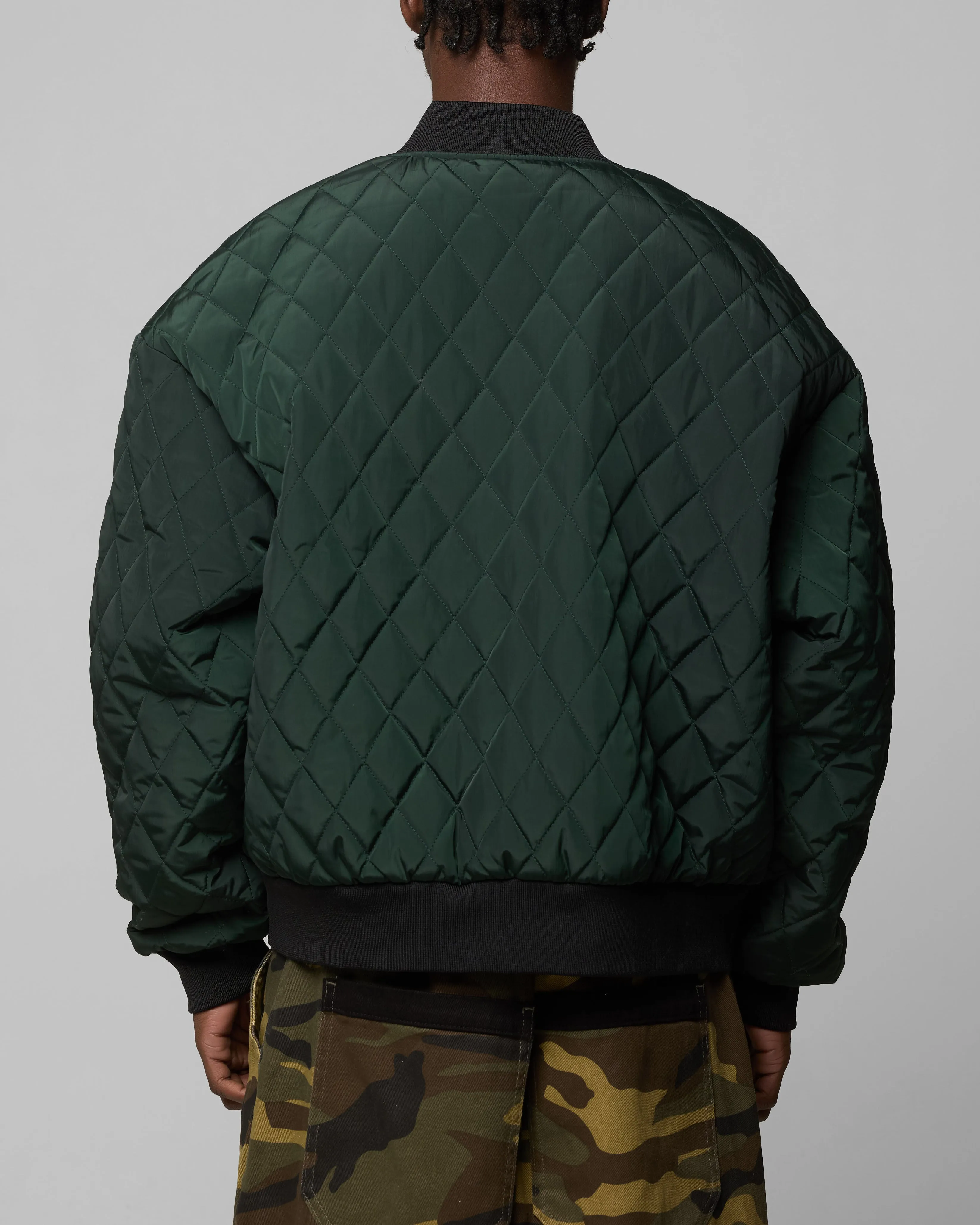 Loiter Cyber Reversible Bomber Jacket Red/Green