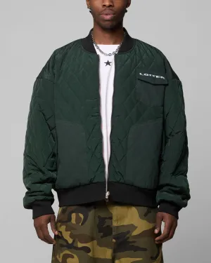 Loiter Cyber Reversible Bomber Jacket Red/Green