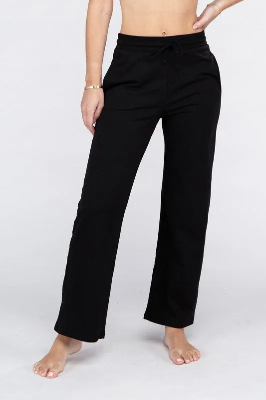 Lounge Wide Pants with Drawstrings