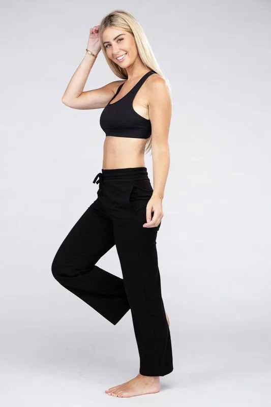 Lounge Wide Pants with Drawstrings