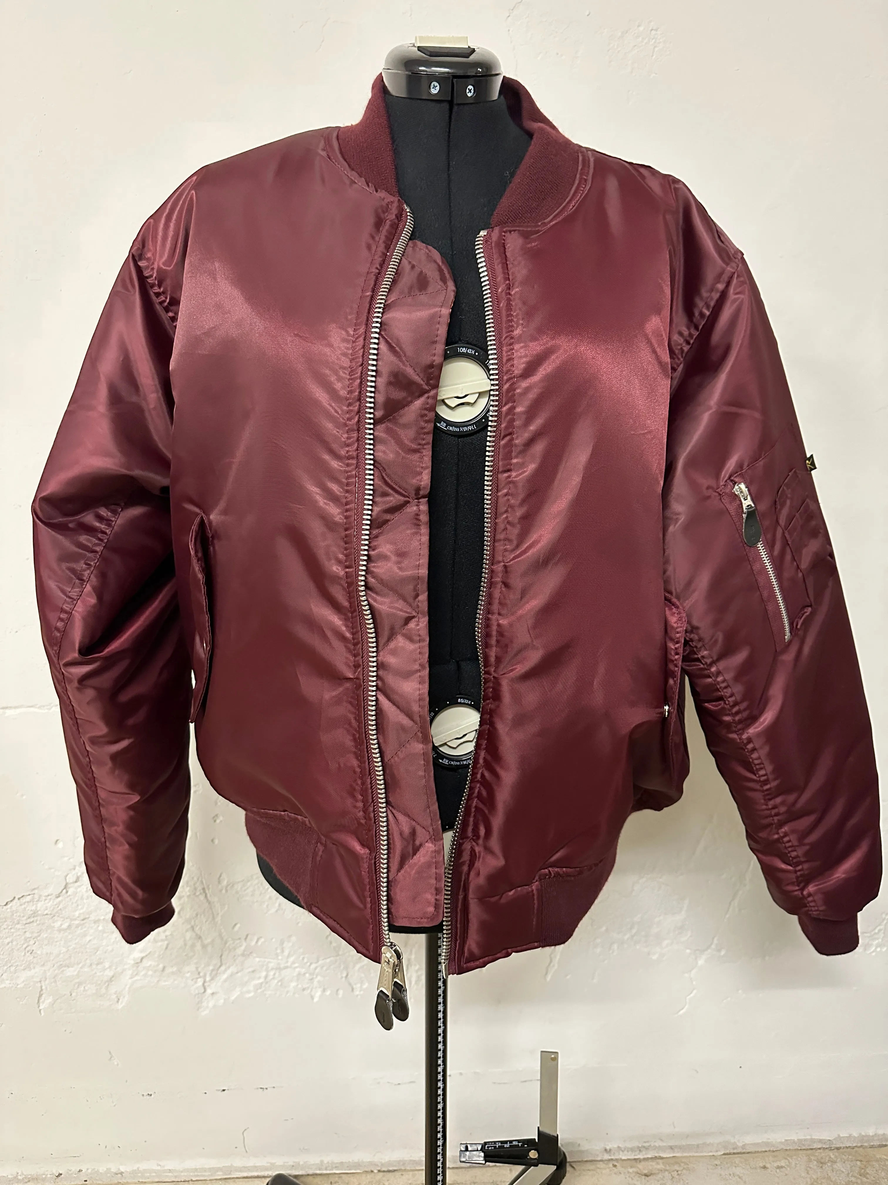 Maroon Bomber flight jacket