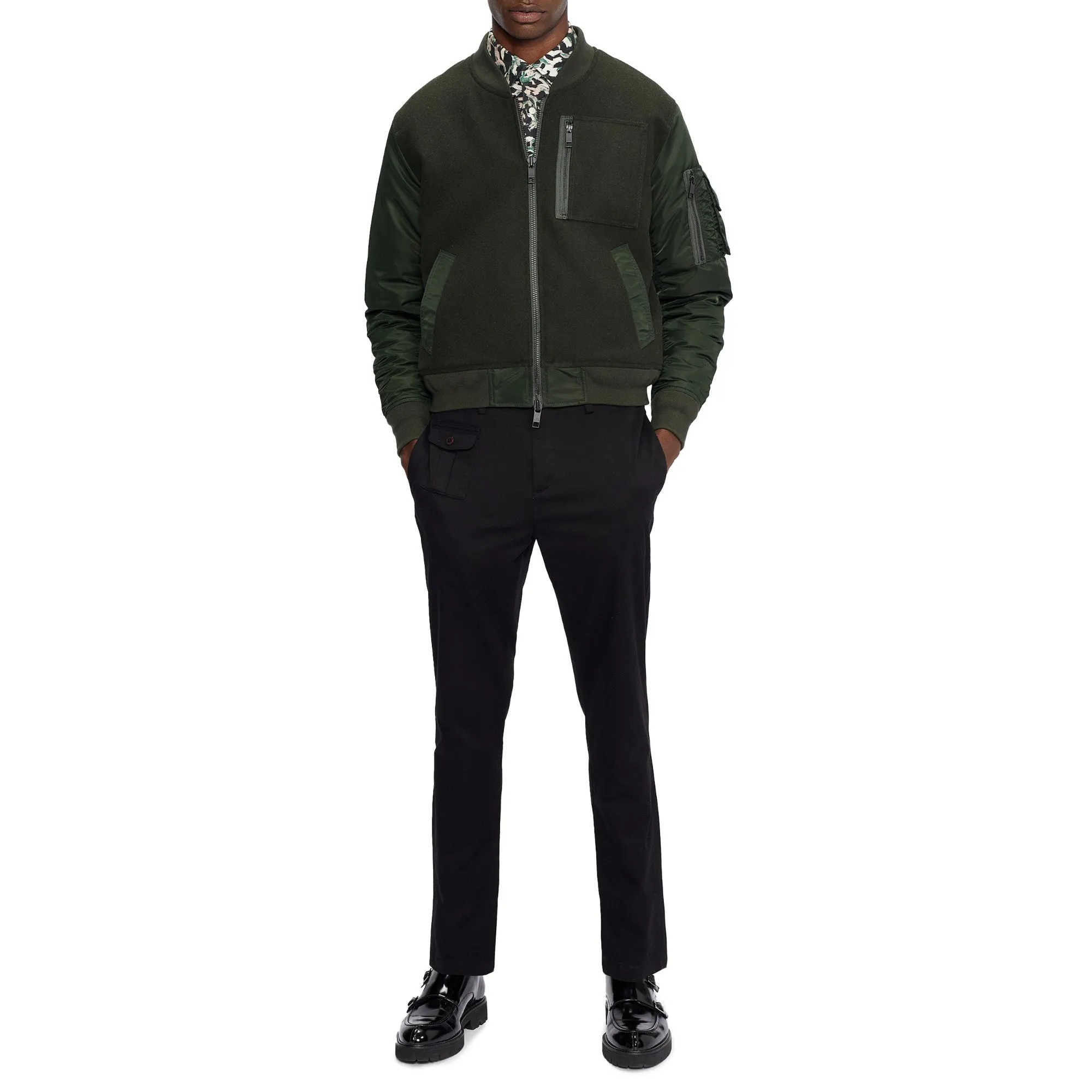 Men Mmo-Apogee-Wadded Bomber - Dk-Green