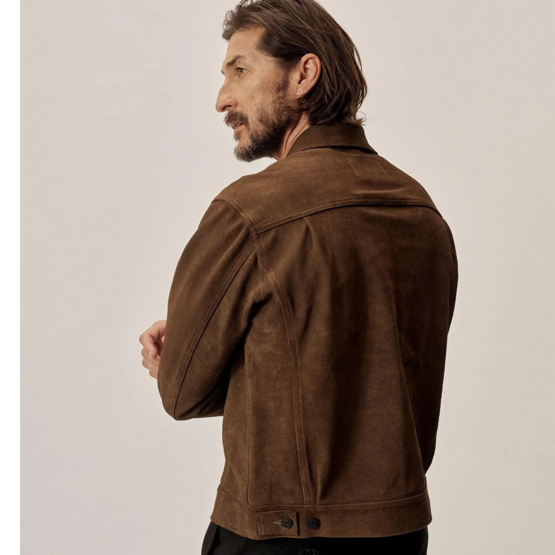 Men’s Suede Leather Bomber Jacket