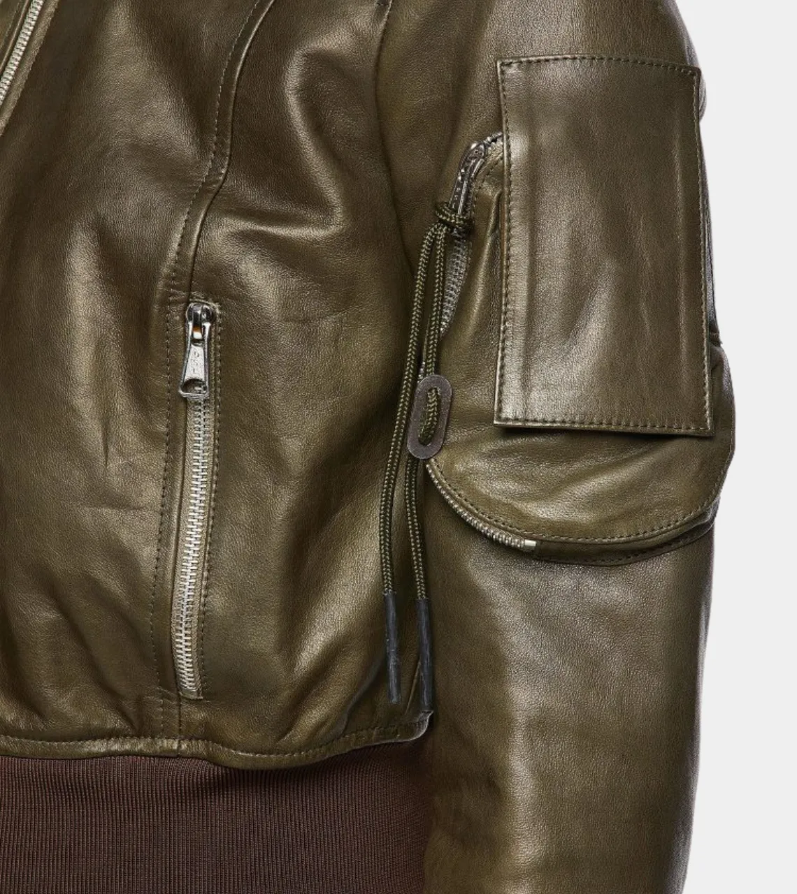 Minimalistic Women’s Leather Bomber Jacket