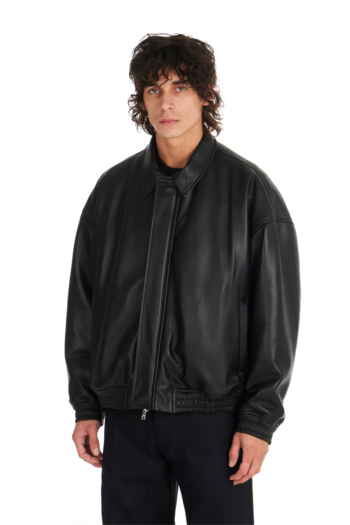 NAHMIAS | LEATHER BOMBER JACKET