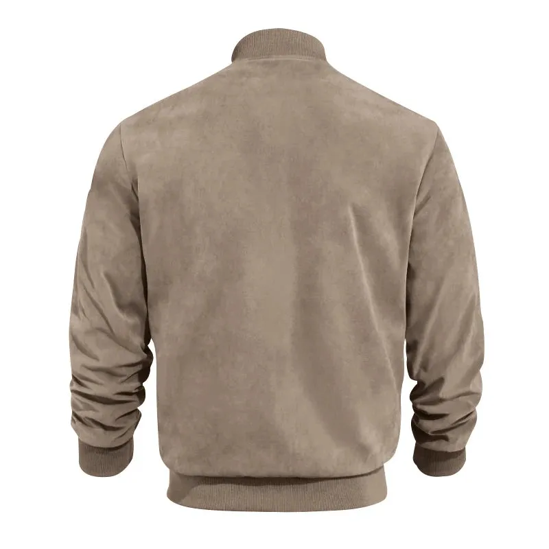 Noble Wear York Suede Bomber Jacket