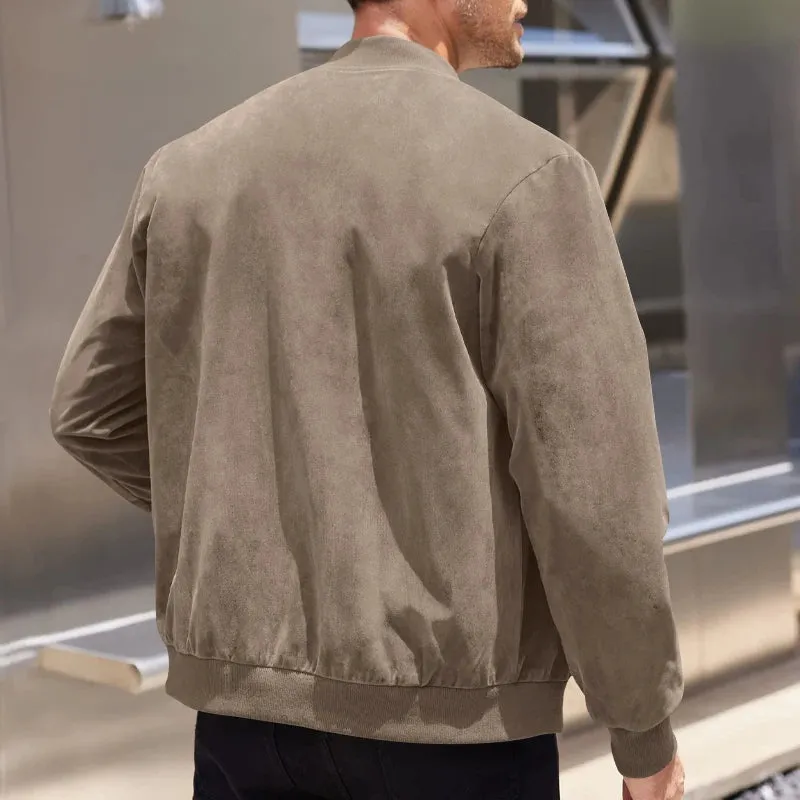 Noble Wear York Suede Bomber Jacket