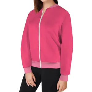 Perl Red Casual Lightweight Bomber Jacket