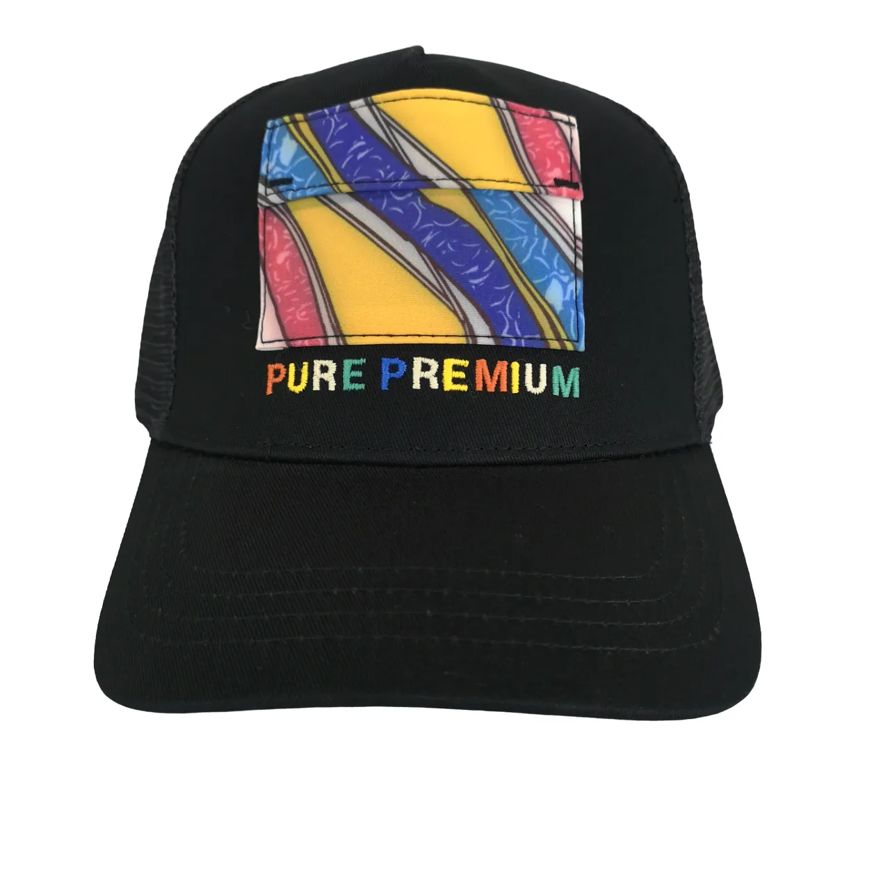 Pure Premium Multi Colored Vincint Black Cap