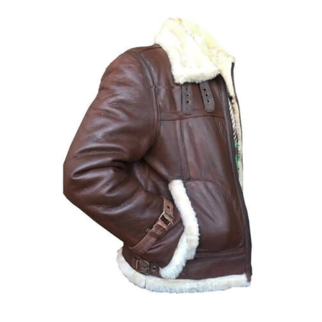 RAF Aviator Leather Jacket with Fur