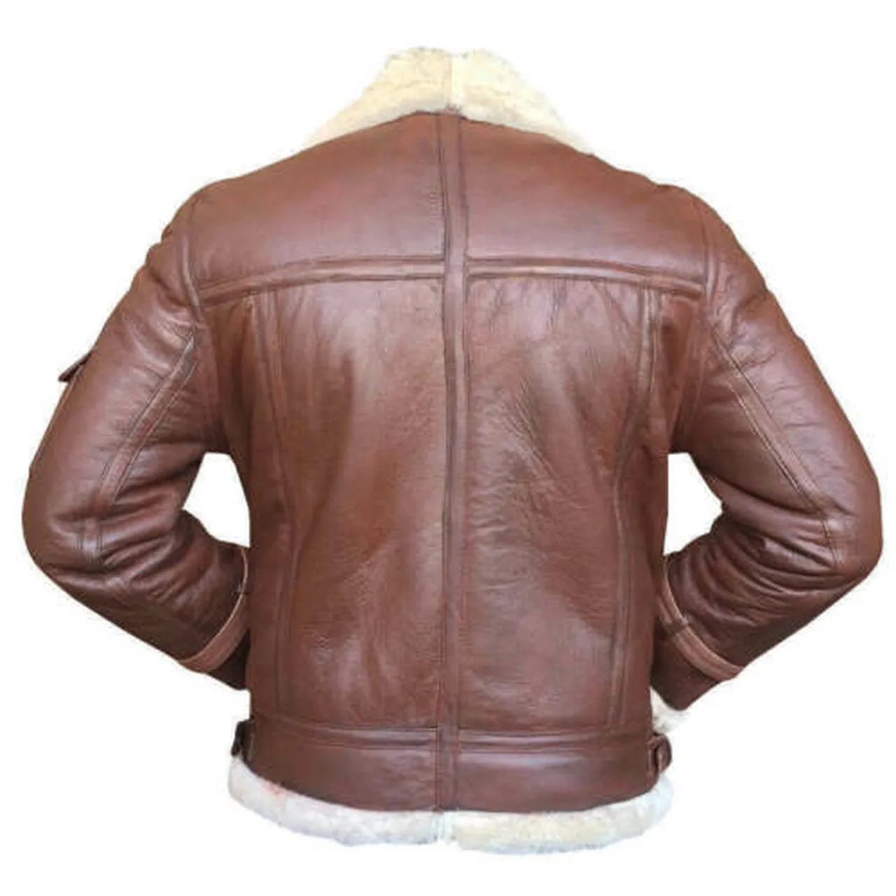 RAF Aviator Leather Jacket with Fur