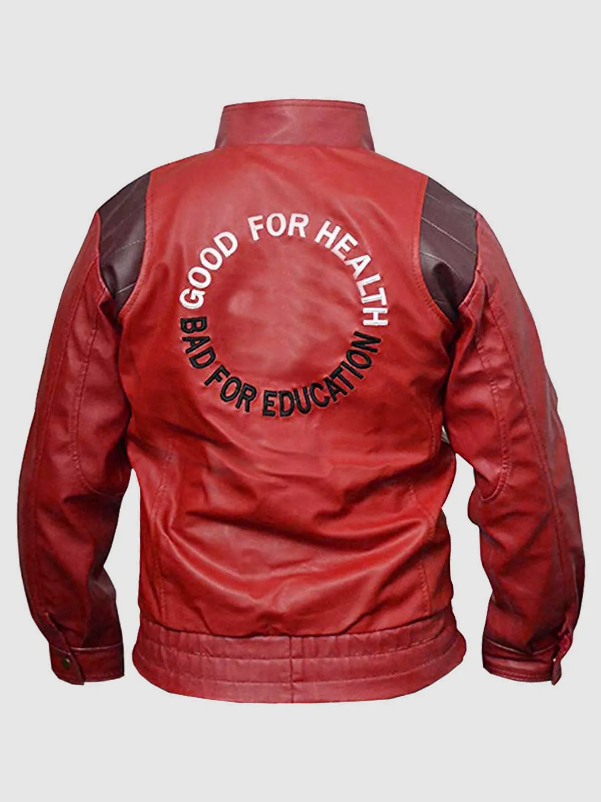 Red Leather Bomber Jacket