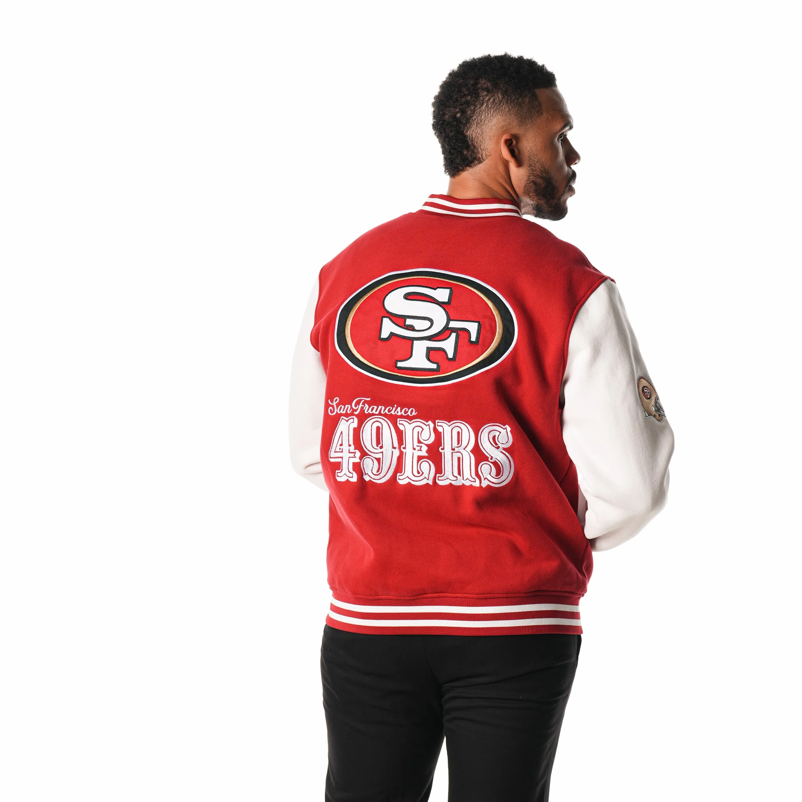 San Francisco 49ers Unisex Fleece Bomber - Red