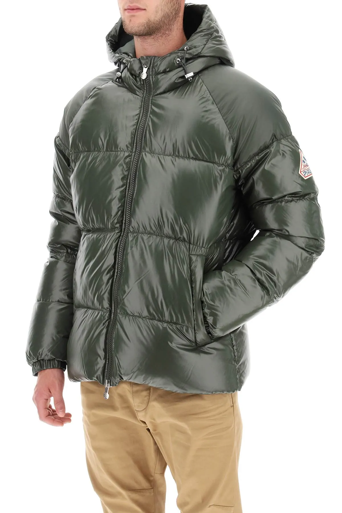 'sten' short hooded down jacket