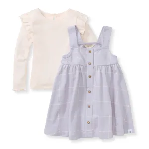 Top and Dress Set - Window Plaid - Flowering Lilac