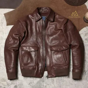 Type A2 leather flight jacket