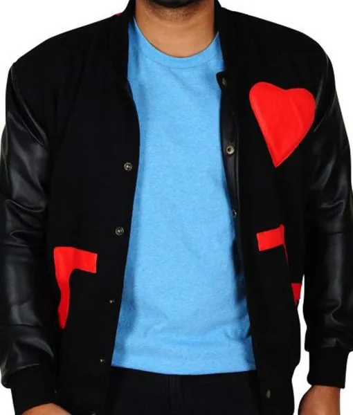 Valentine Special Chris Love Not Hate Black Bomber Leather Jacket