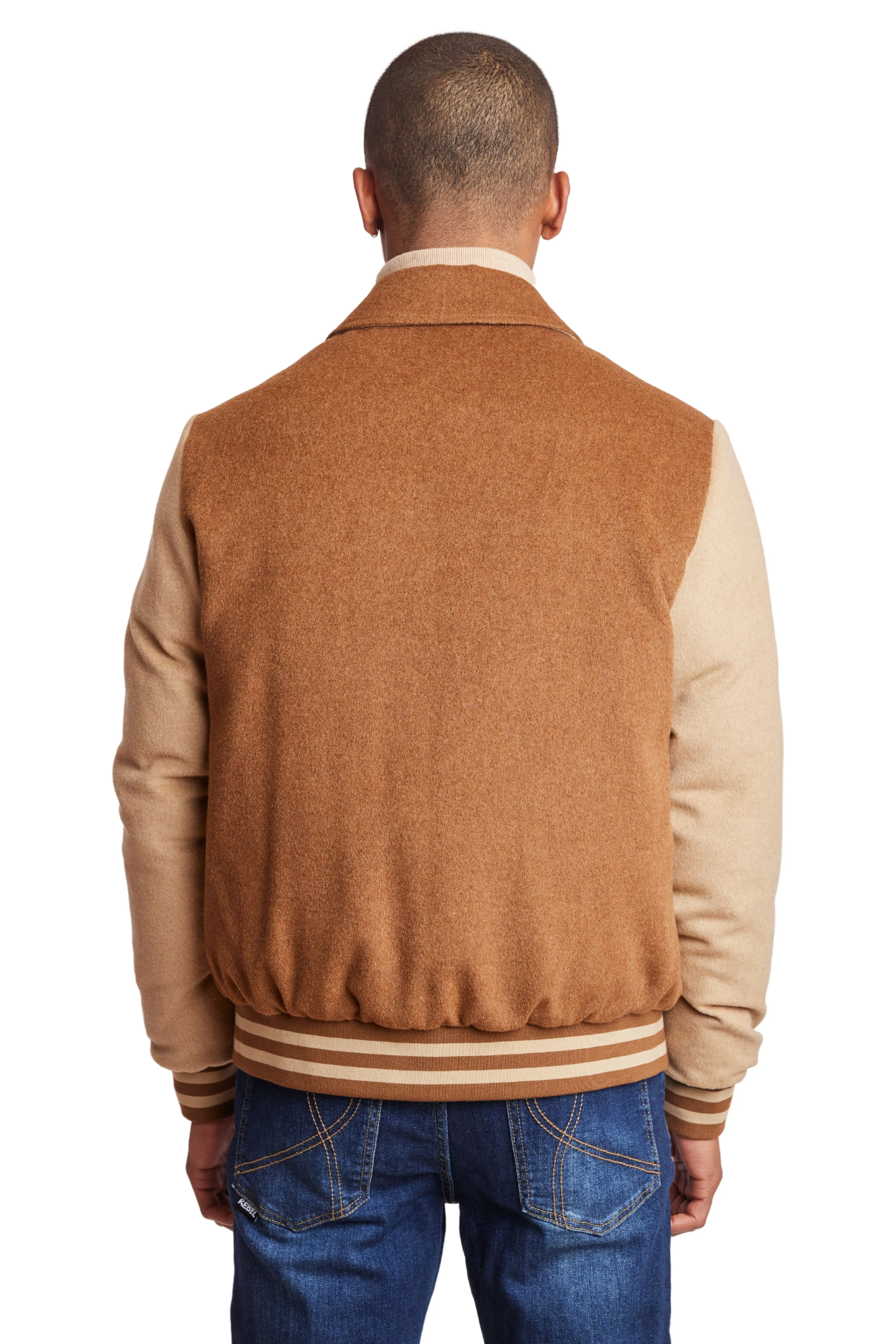 Varsity Jacket  - slim - Cognac & Camel