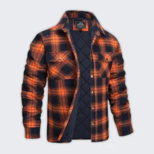 Warm Flannel Check Bomber Jacket | Stylish Cold Weather Wear