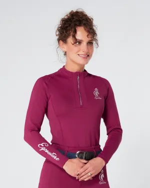 WINTER Ruby Equestrian Technical Base Layer - DEEP RUBY