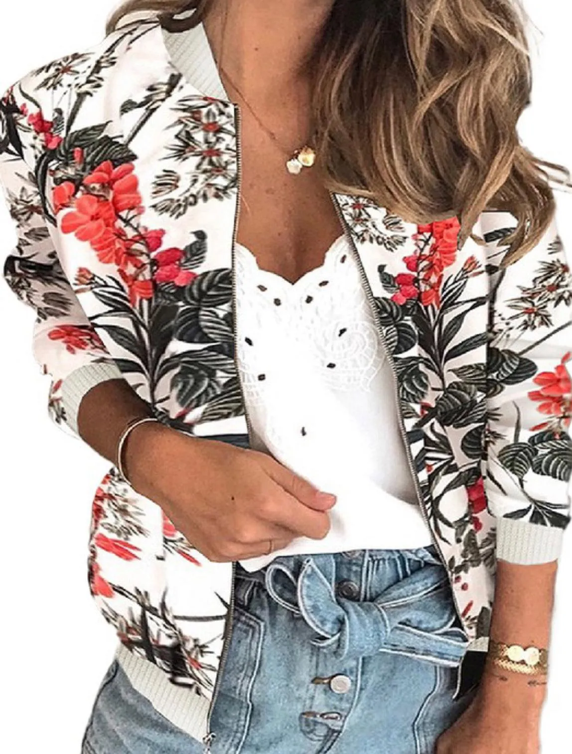 Women’s Floral Bomber Jacket