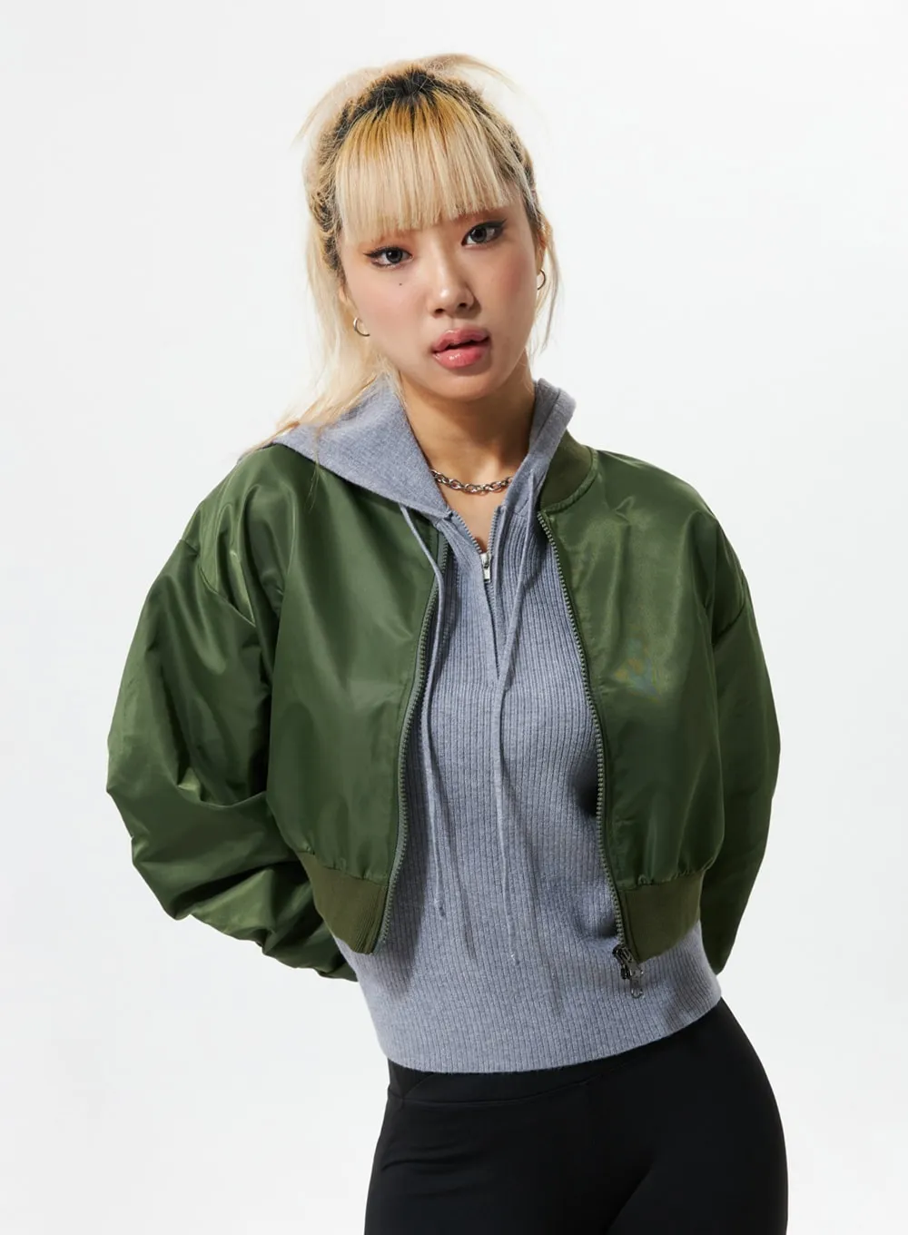 Zip-Up Bomber Jacket IS319